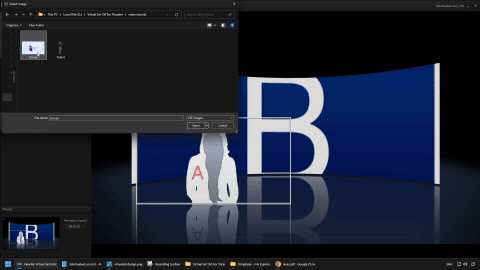 Virtual Set 151 For TriCaster_The virtual screen that can be animated in TriCaster